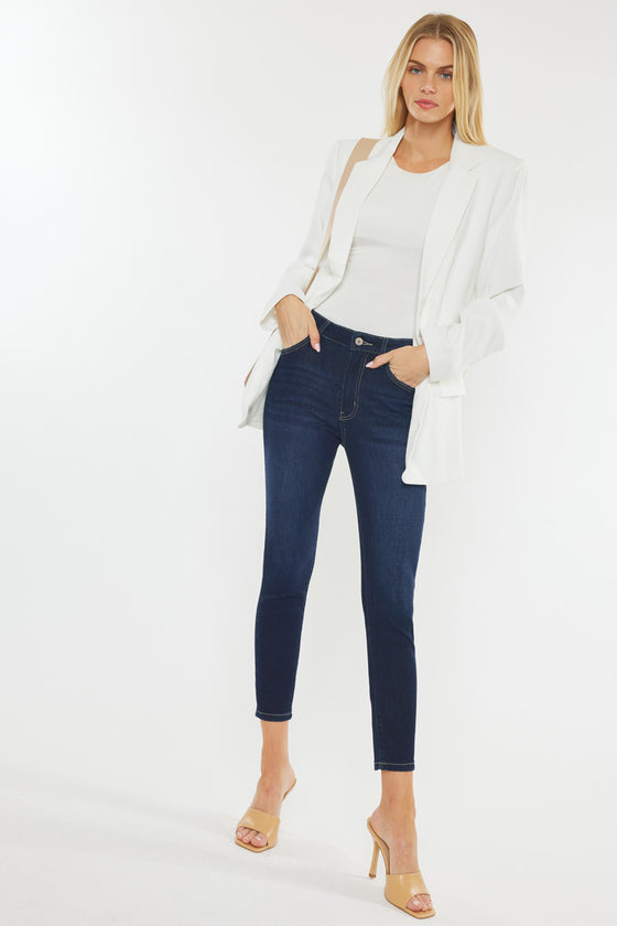 Teegan High Rise Cropped Skinny Jeans - Official Kancan USA