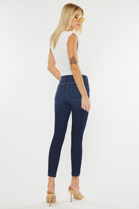 Teegan High Rise Cropped Skinny Jeans - Official Kancan USA