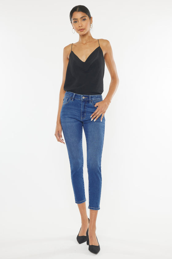 Teegan High Rise Cropped Skinny Jeans - Official Kancan USA