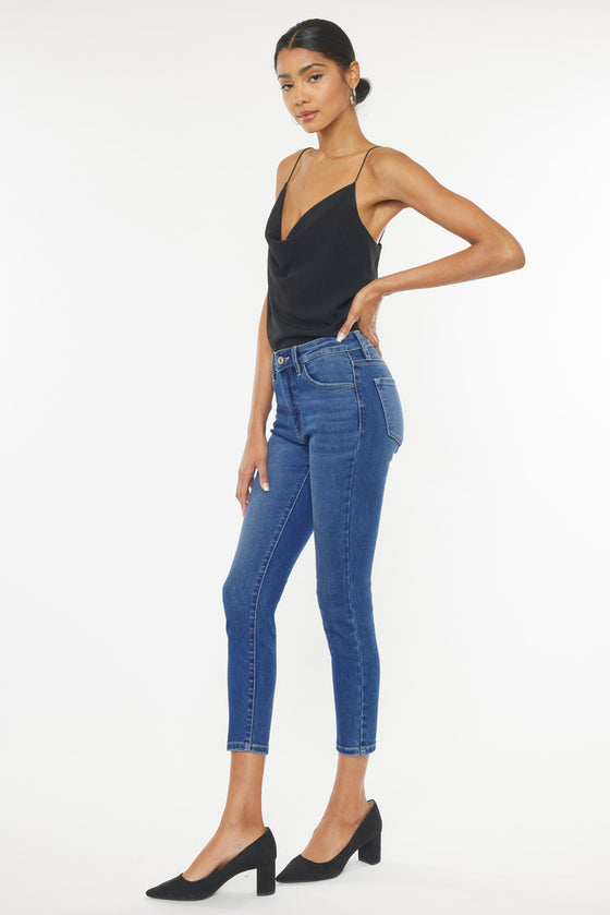 Teegan High Rise Cropped Skinny Jeans - Official Kancan USA