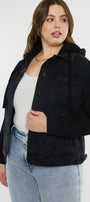 Tori Hooded Boyfriend Denim Jacket (Plus Size) - Official Kancan USA