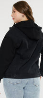 Tori Hooded Boyfriend Denim Jacket (Plus Size) - Official Kancan USA