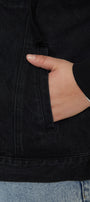 Tori Hooded Boyfriend Denim Jacket (Plus Size) - Official Kancan USA