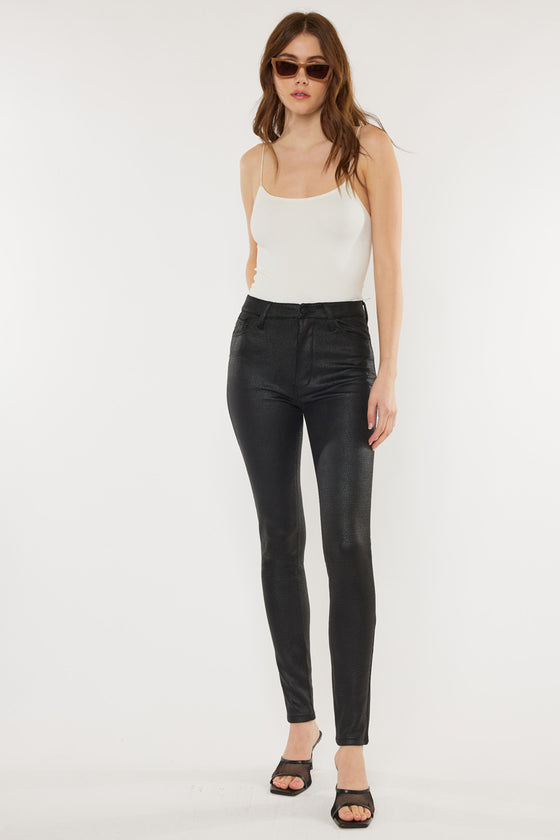 Carly Ultra High Rise Faux Leather Super Skinny Pants - Official Kancan USA