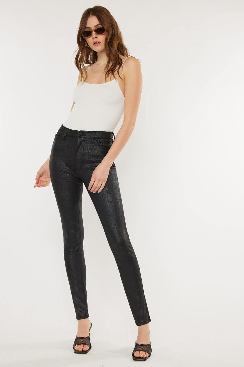 Carly Ultra High Rise Faux Leather Super Skinny Pants – Official Kancan USA