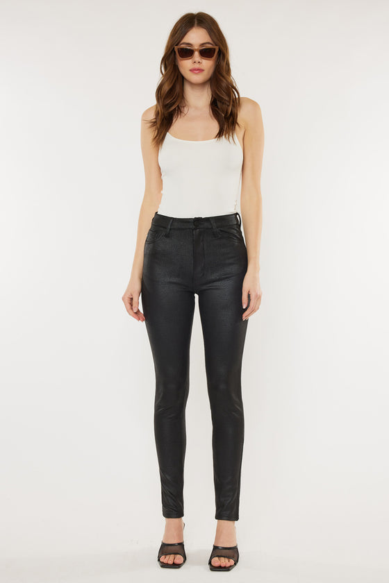Carly Ultra High Rise Faux Leather Super Skinny Pants - Official Kancan USA