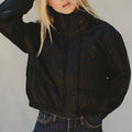 Taylor Cropped Faux Leather Puffer Jacket - Official Kancan USA
