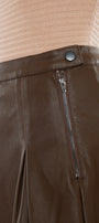 Milicent Mid Rise Faux Leather Skirt - Official Kancan USA