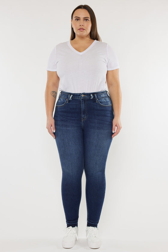 Zoe High Rise Ankle Skinny Jeans (Plus Size) - Official Kancan USA