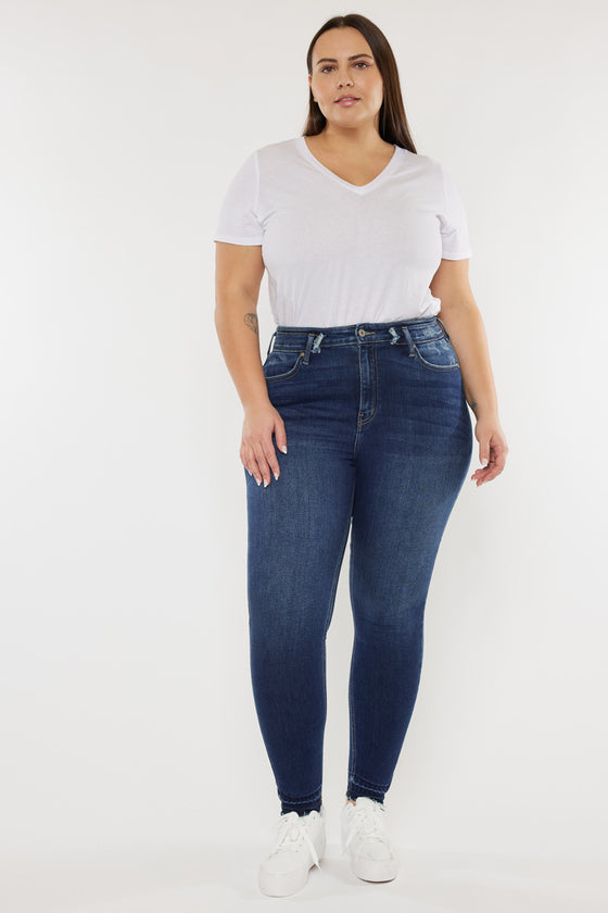 Zoe High Rise Ankle Skinny Jeans (Plus Size) - Official Kancan USA