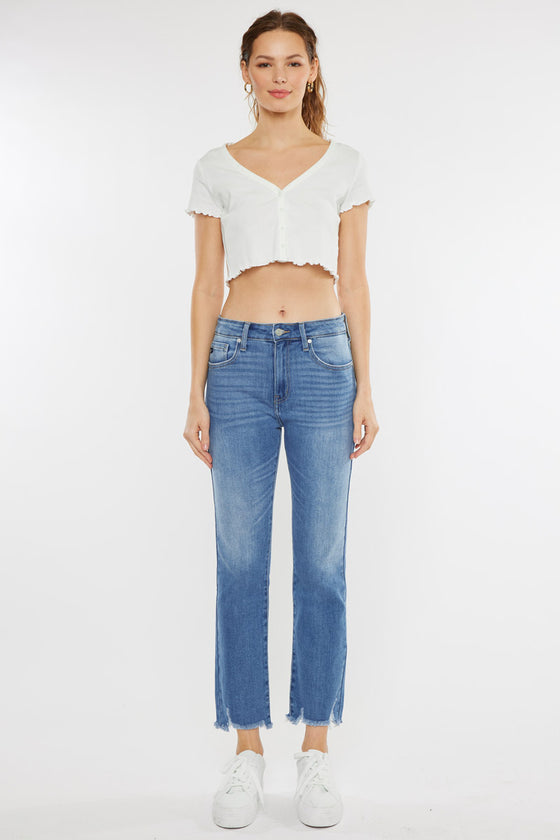 Danielle High Rise Straight Fit Jeans - Official Kancan USA