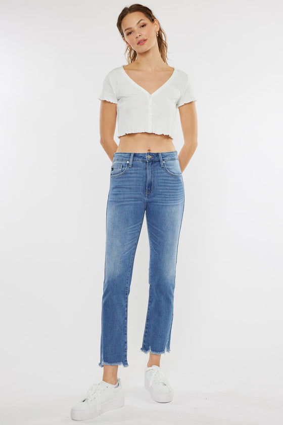 Danielle High Rise Straight Fit Jeans - Official Kancan USA