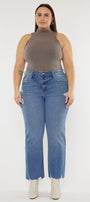 Cassiel High Rise Slim Wide Leg Jeans (Plus Size) - Official Kancan USA