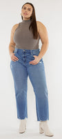Cassiel High Rise Slim Wide Leg Jeans (Plus Size) - Official Kancan USA
