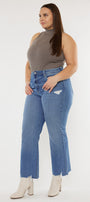 Cassiel High Rise Slim Wide Leg Jeans (Plus Size) - Official Kancan USA