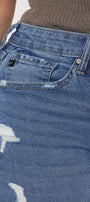 Cassiel High Rise Slim Wide Leg Jeans (Plus Size) - Official Kancan USA