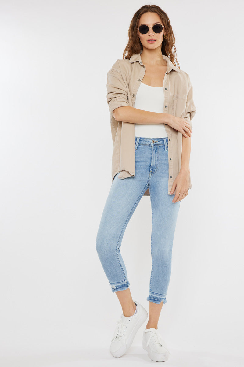 Thomasin High Rise Cropped Skinny Jeans - Official Kancan USA