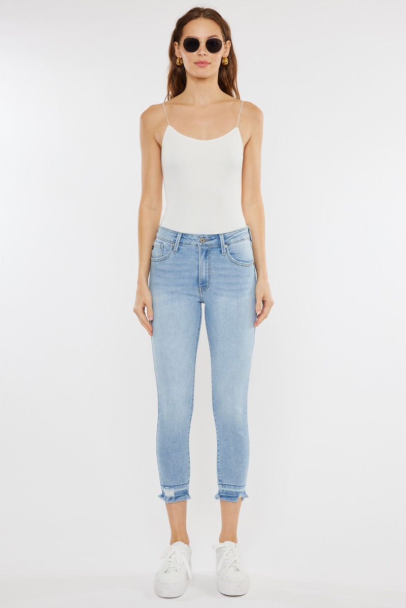Thomasin High Rise Cropped Skinny Jeans - Official Kancan USA