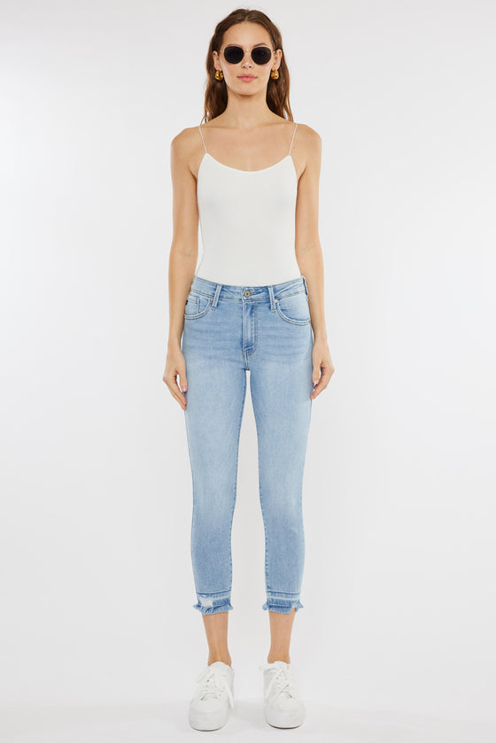Thomasin High Rise Cropped Skinny Jeans - Official Kancan USA