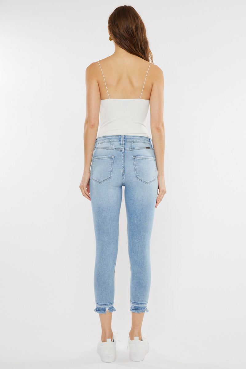 Thomasin High Rise Cropped Skinny Jeans - Official Kancan USA