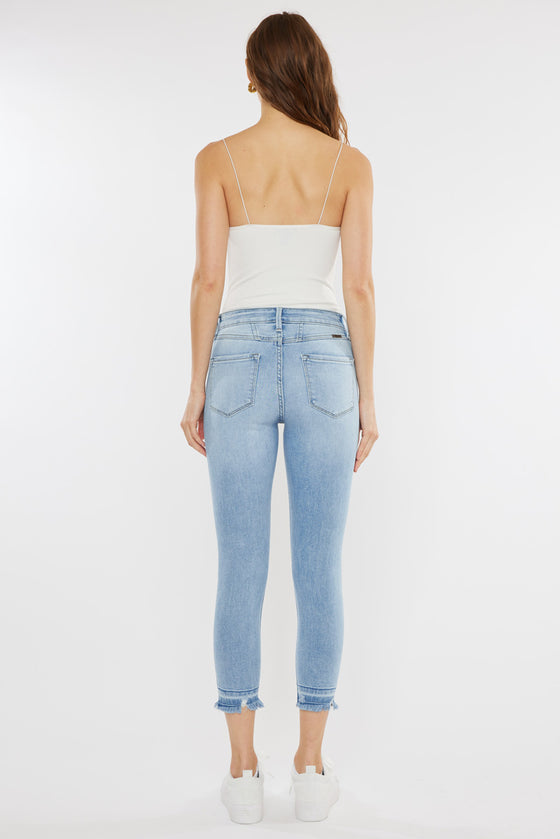 Thomasin High Rise Cropped Skinny Jeans - Official Kancan USA