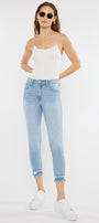 Thomasin High Rise Cropped Skinny Jeans - Official Kancan USA