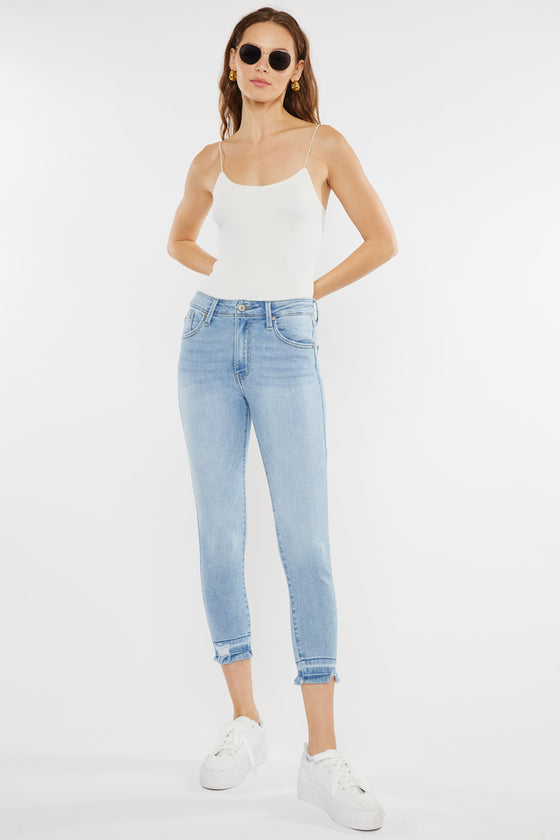 Thomasin High Rise Cropped Skinny Jeans - Official Kancan USA