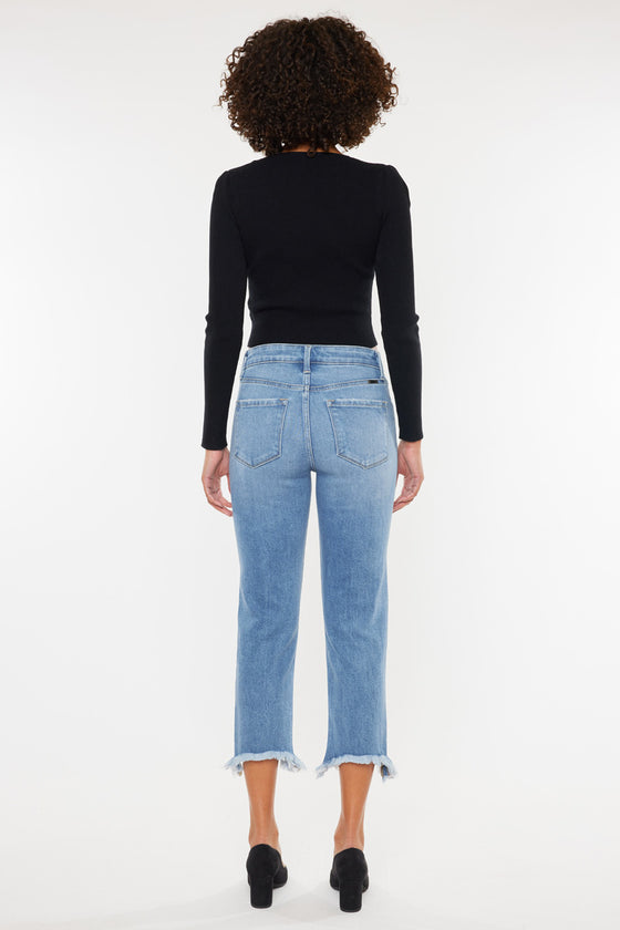 Zuzanna High Rise Crop Straight Leg Jeans - Official Kancan USA