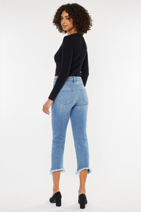 Zuzanna High Rise Crop Straight Leg Jeans - Official Kancan USA