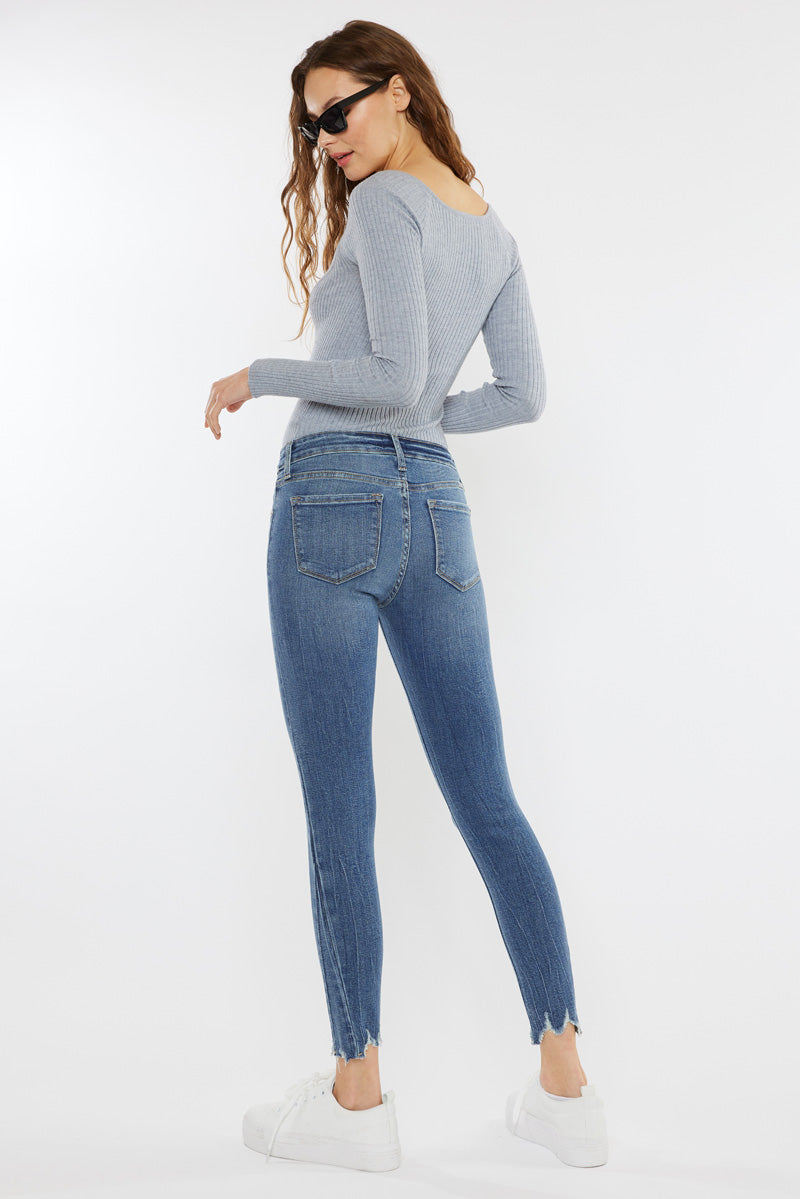 Maribelle Mid Rise Ankle Skinny Jeans - Official Kancan USA