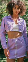 Paradise Color Block Mini Skirt - Official Kancan USA