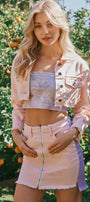 Paradise Color Block Mini Skirt - Official Kancan USA