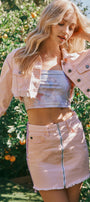 Paradise Color Block Mini Skirt - Official Kancan USA