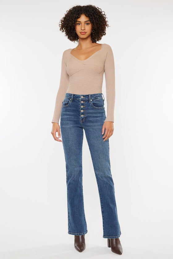 Zina High Rise Vintage Bootcut Jeans - Official Kancan USA
