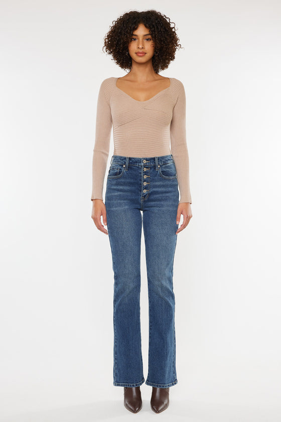 Zina High Rise Vintage Bootcut Jeans - Official Kancan USA
