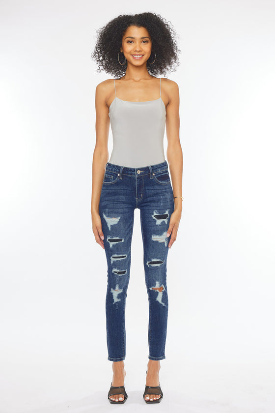 Tobie Mid Rise Super Skinny Jeans - Official Kancan USA