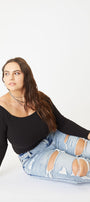 Juliet High Rise Mom Jeans - Plus - Official Kancan USA