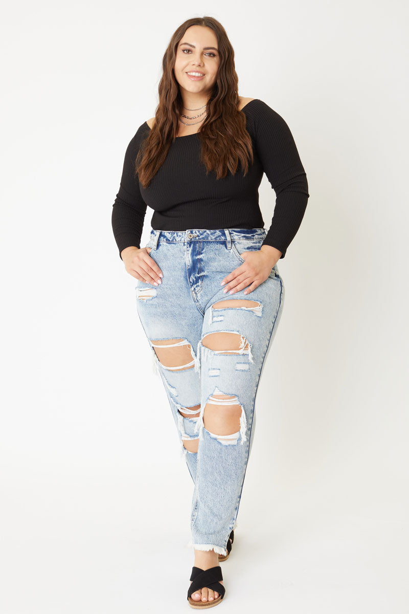 Juliet High Rise Mom Jeans - Plus - Official Kancan USA