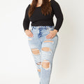 Juliet High Rise Mom Jeans - Plus - Official Kancan USA