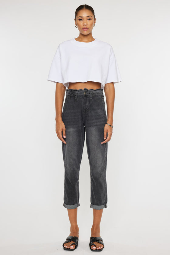 Kastel Ultra High Rise Paperbag Mom Jeans - Official Kancan USA