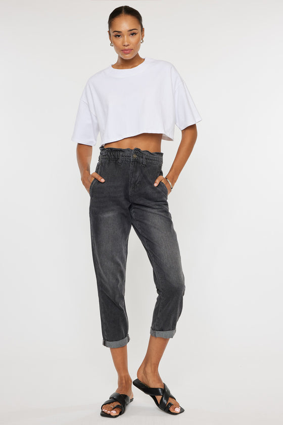 Kastel Ultra High Rise Paperbag Mom Jeans - Official Kancan USA