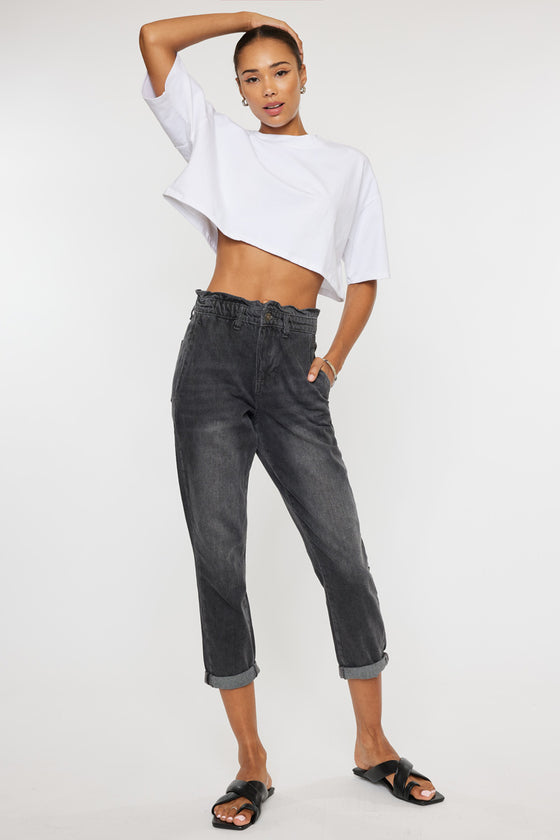 Kastel Ultra High Rise Paperbag Mom Jeans - Official Kancan USA