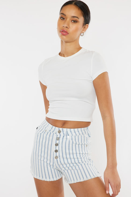 Sue High Rise Button Up Shorts - Official Kancan USA