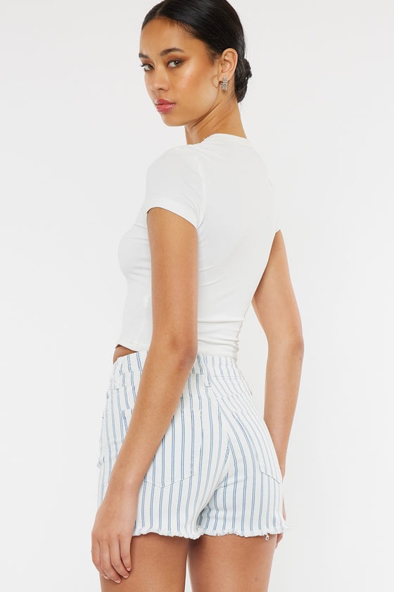 Sue High Rise Button Up Shorts - Official Kancan USA