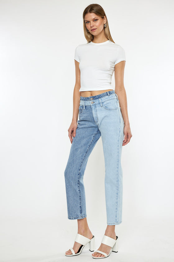 Pearl  High Rise Straight Jeans - Official Kancan USA