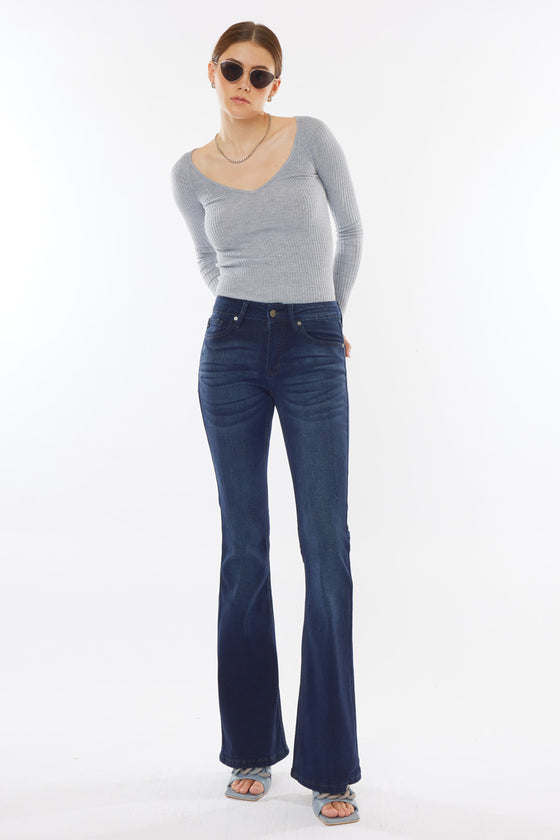 Trisha Mid Rise Classic Flare Jeans - Official Kancan USA