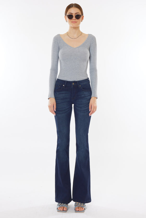 Trisha Mid Rise Classic Flare Jeans - Official Kancan USA