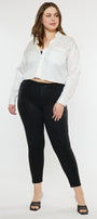 Teresa High Rise Coated Super Skinny Jeans - Plus - Official Kancan USA