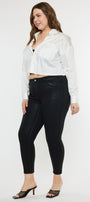 Teresa High Rise Coated Super Skinny Jeans - Plus - Official Kancan USA
