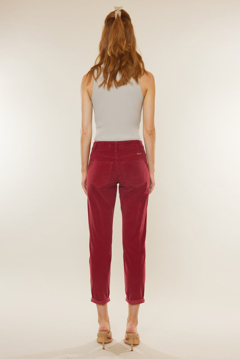 Leah High Rise Corduroy Mom – Kancan USA